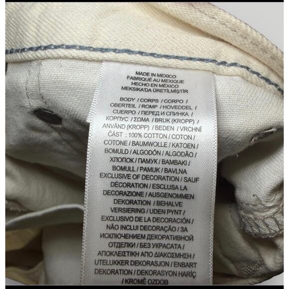 Polo Ralph Lauren Varick Slim Straight Jeans Men's 30x30 White Painted Nautical - Picture 8 of 9